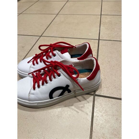 LOCI ELEVEN TRAINER OCEAN: WHITE/RED/NAVY size EU39  US 8 women  NWOT$170 - Picture 3 of 11